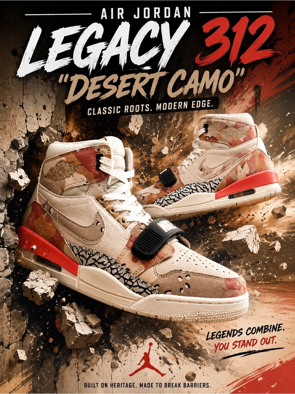 New!🔥Air Jordan Legacy 312 'Desert Camo'🔥